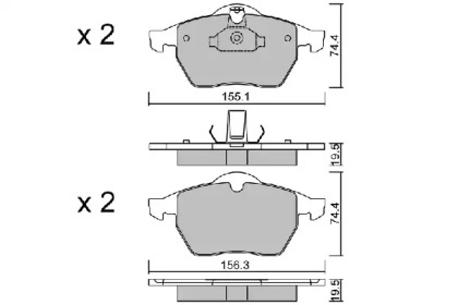 Комплект тормозных колодок BPOP-1012 AISIN